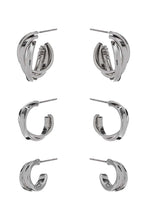 Cargar imagen en el visor de la galería, Basic Metal Mini Hoop 3 Pair Earring Set
