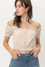 Cargar imagen en el visor de la galería, Off Shoulder, Cropped Top Puff Sleeve
