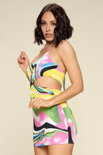 Cargar imagen en el visor de la galería, Multi Color Dress With Front Cut Out
