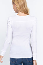 Cargar imagen en el visor de la galería, Long Slv V-neck Placket Thermal Top
