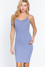 Cargar imagen en el visor de la galería, Round Neck Cami Rib Sweater Dress
