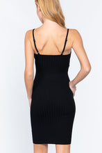 Cargar imagen en el visor de la galería, Round Neck Cami Rib Sweater Dress
