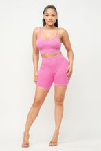 Cargar imagen en el visor de la galería, Washed Seamless Basic Tank Top And Shorts Set
