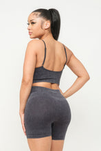 Cargar imagen en el visor de la galería, Washed Seamless Basic Tank Top And Shorts Set
