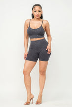 Cargar imagen en el visor de la galería, Washed Seamless Basic Tank Top And Shorts Set
